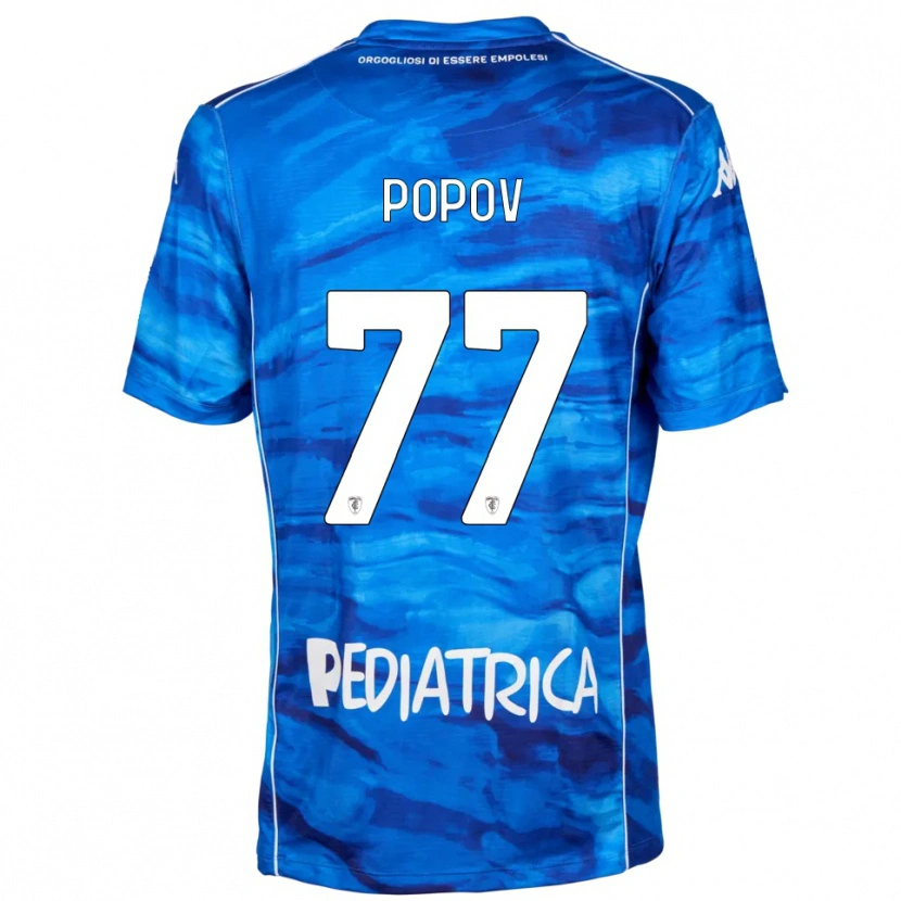 Danxen Kinder Bogdan Popov #77 Blau Weiß Heimtrikot Trikot 2025/26 T-Shirt