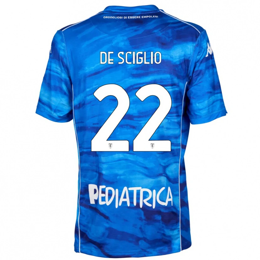 Danxen Kinder Mattia De Sciglio #22 Blau Weiß Heimtrikot Trikot 2025/26 T-Shirt
