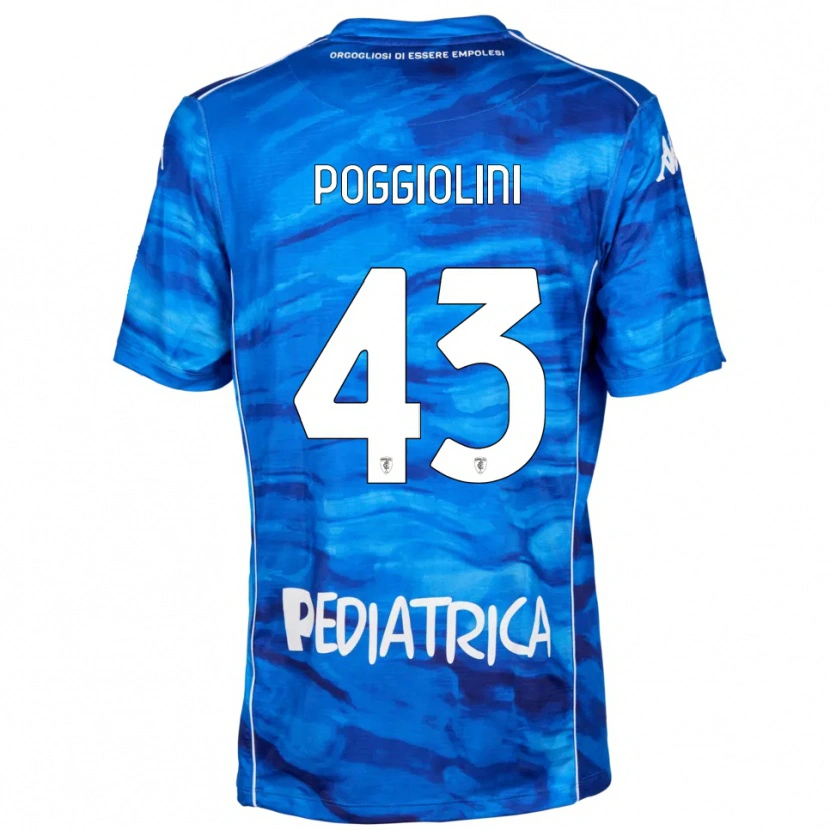 Danxen Kinder Duccio Poggiolini #43 Blau Weiß Heimtrikot Trikot 2025/26 T-Shirt