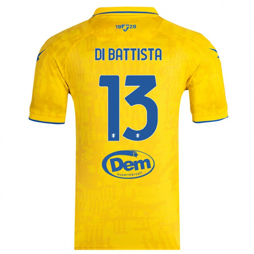 Danxen Kinder Cristiano Di Battista #13 Gelb Blau Heimtrikot Trikot 2025/26 T-Shirt