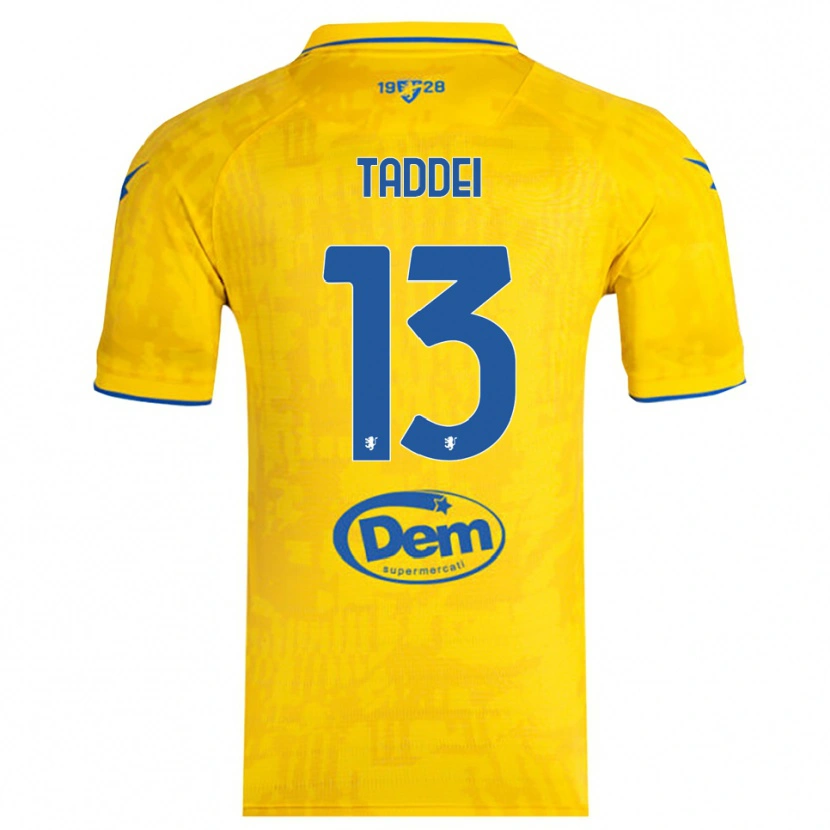 Danxen Kinder Leonardo Taddei #13 Gelb Blau Heimtrikot Trikot 2025/26 T-Shirt
