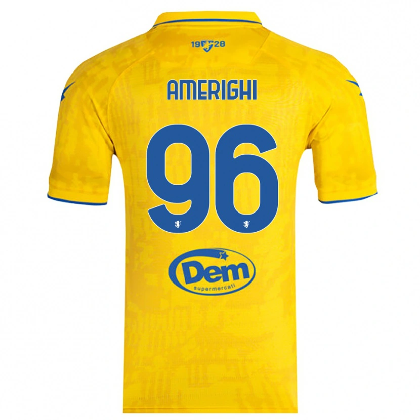 Danxen Kinder Igor Amerighi #96 Gelb Blau Heimtrikot Trikot 2025/26 T-Shirt