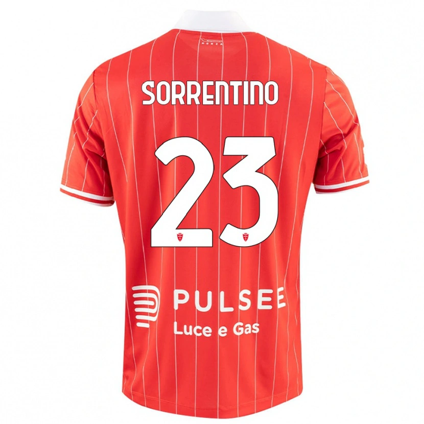 Danxen Kinder Alessandro Sorrentino #23 Rot Weiß Heimtrikot Trikot 2025/26 T-Shirt