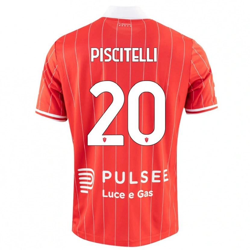 Danxen Kinder Pasquale Piscitelli #20 Rot Weiß Heimtrikot Trikot 2025/26 T-Shirt