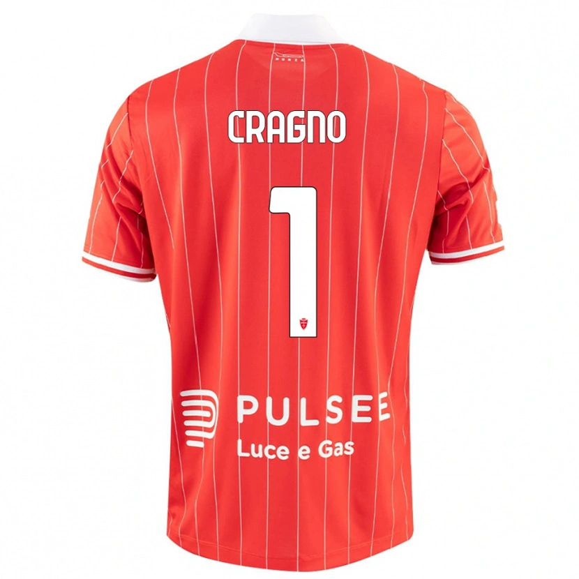 Danxen Kinder Alessio Cragno #1 Rot Weiß Heimtrikot Trikot 2025/26 T-Shirt