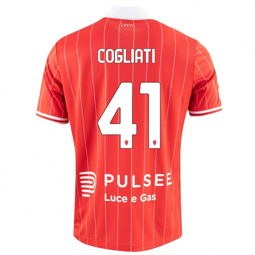Danxen Kinder Andrea Cogliati #41 Rot Weiß Heimtrikot Trikot 2025/26 T-Shirt