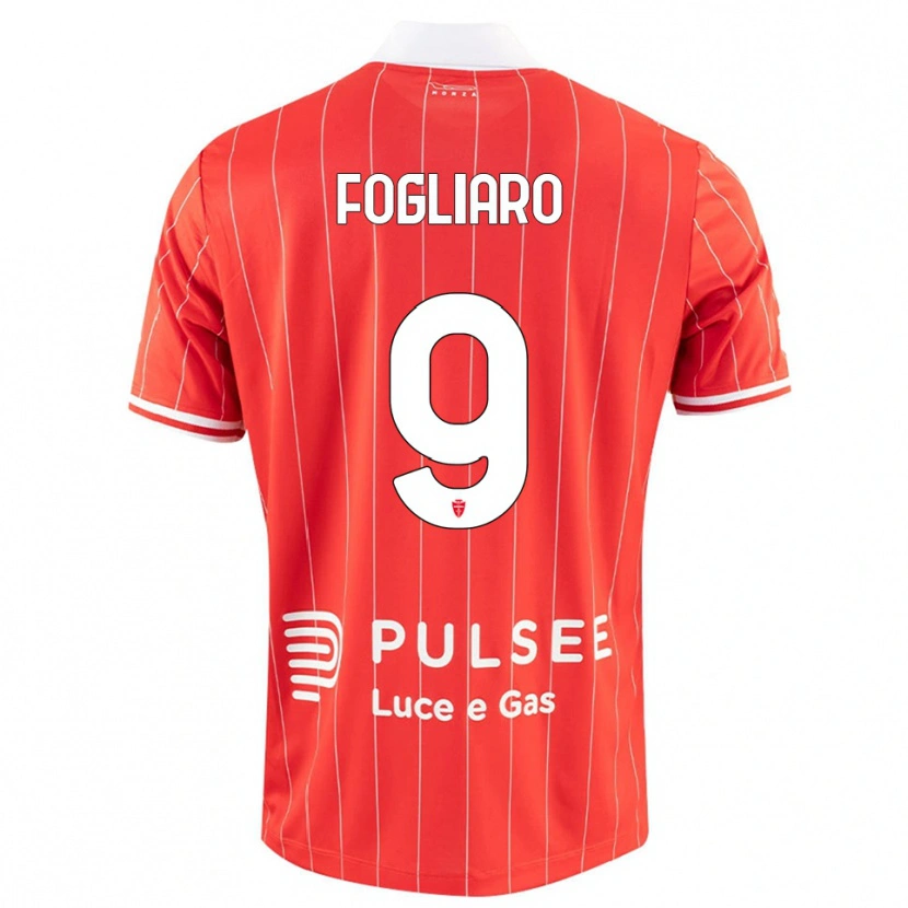 Danxen Kinder Christian Fogliaro #9 Rot Weiß Heimtrikot Trikot 2025/26 T-Shirt