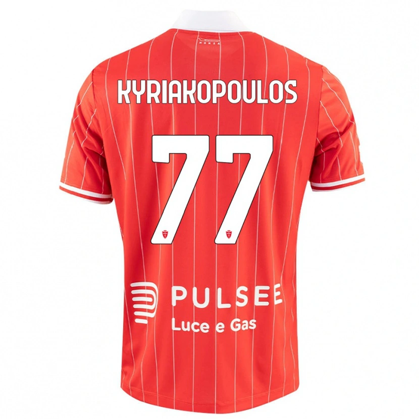 Danxen Kinder Georgios Kyriakopoulos #77 Rot Weiß Heimtrikot Trikot 2025/26 T-Shirt