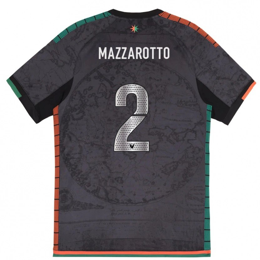 Danxen Kinder Jacopo Mazzarotto #2 Dunkelgrau Heimtrikot Trikot 2025/26 T-Shirt