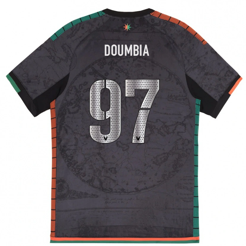 Danxen Kinder Issa Doumbia #97 Dunkelgrau Heimtrikot Trikot 2025/26 T-Shirt