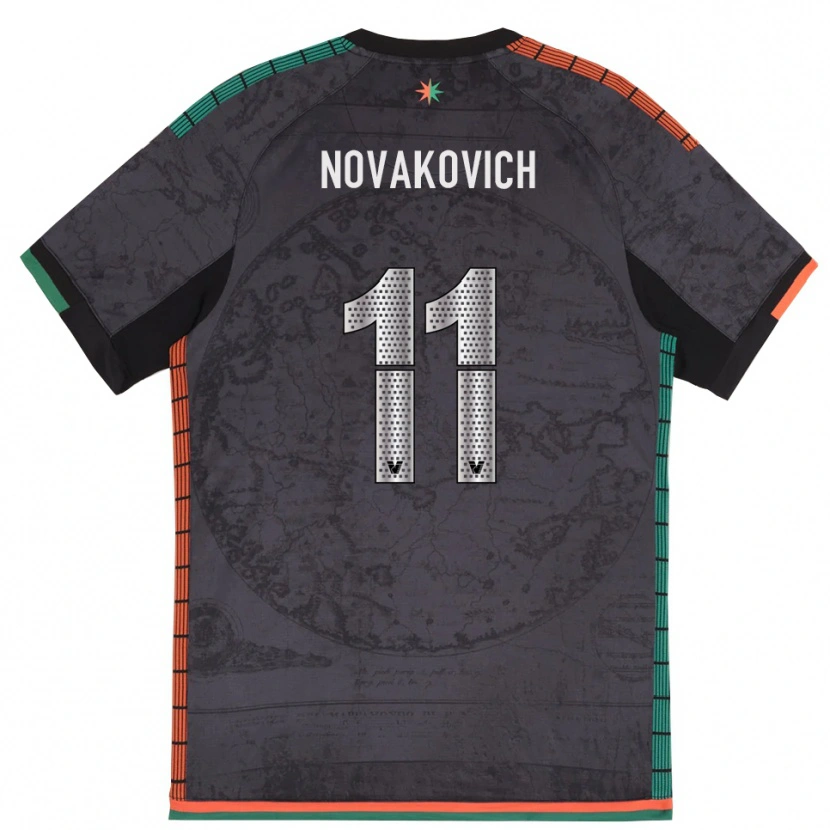 Danxen Kinder Andrija Novakovich #11 Dunkelgrau Heimtrikot Trikot 2025/26 T-Shirt
