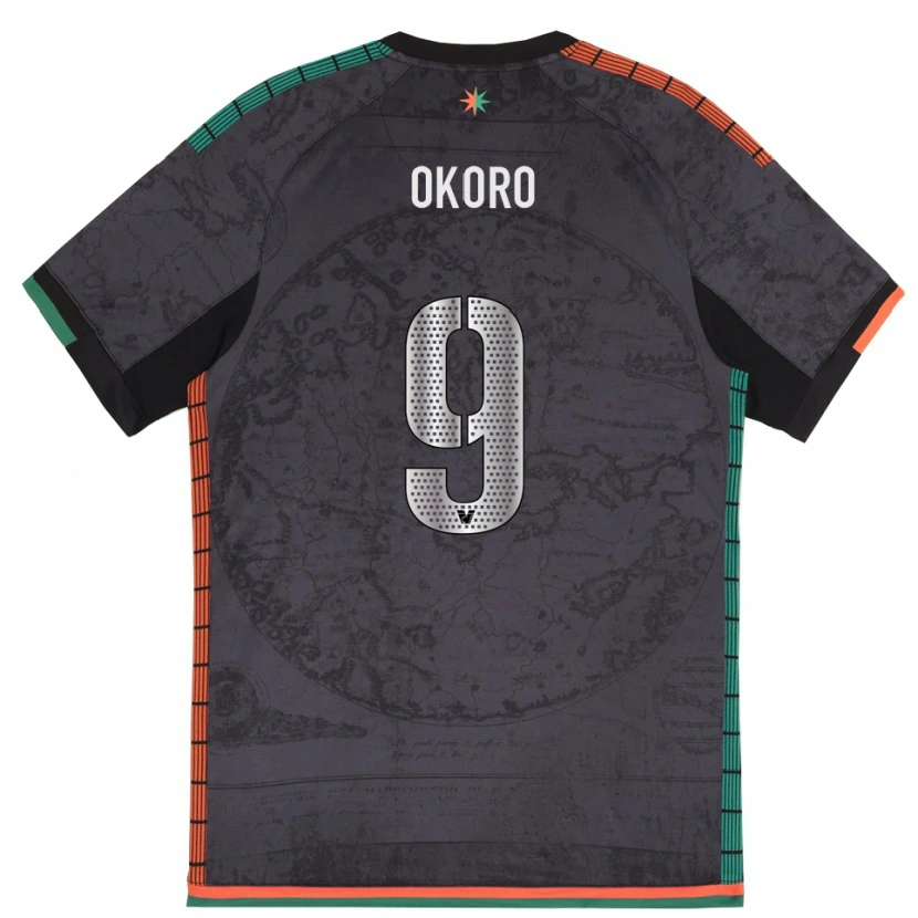 Danxen Kinder Alvin Okoro #9 Dunkelgrau Heimtrikot Trikot 2025/26 T-Shirt