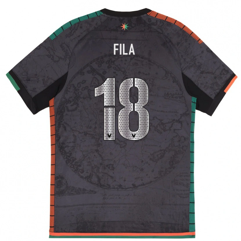 Danxen Kinder Daniel Fila #18 Dunkelgrau Heimtrikot Trikot 2025/26 T-Shirt