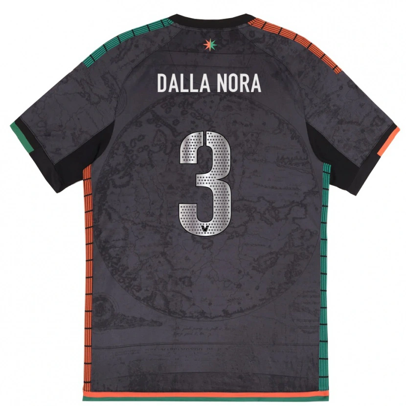 Danxen Kinder Edoardo Dalla Nora #3 Dunkelgrau Heimtrikot Trikot 2025/26 T-Shirt