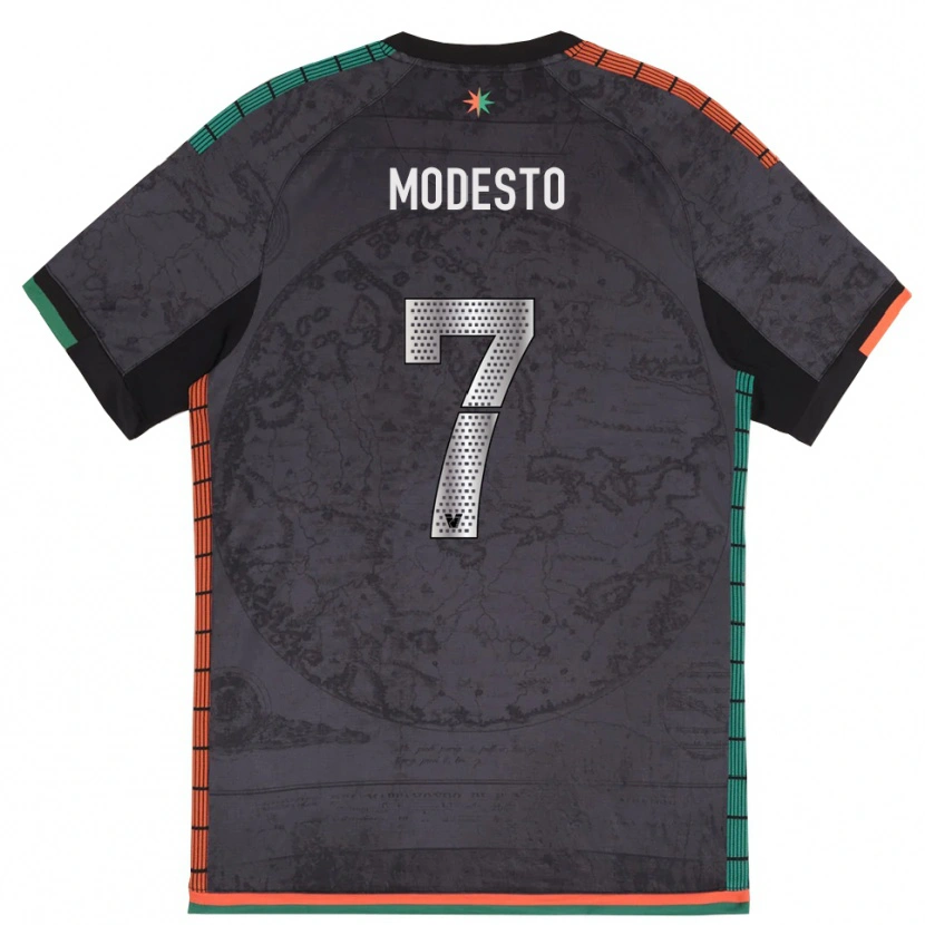 Danxen Kinder Riccardo Modesto #7 Dunkelgrau Heimtrikot Trikot 2025/26 T-Shirt