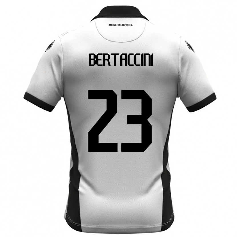 Danxen Kinder Filippo Bertaccini #23 Weiß Schwarz Orange Heimtrikot Trikot 2025/26 T-Shirt