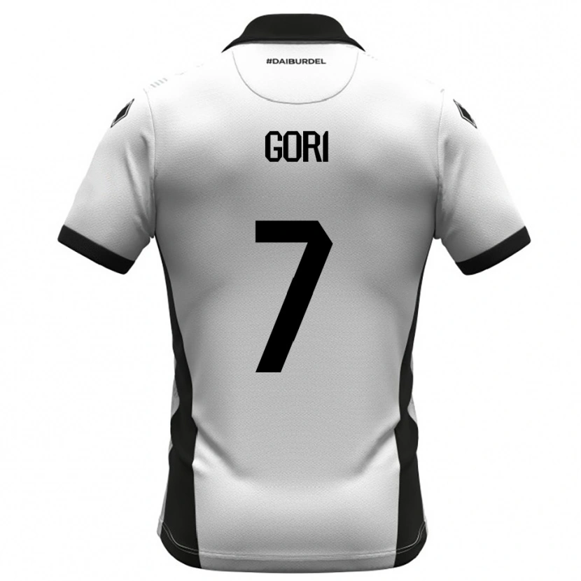 Danxen Kinder Samuele Gori #7 Weiß Schwarz Orange Heimtrikot Trikot 2025/26 T-Shirt