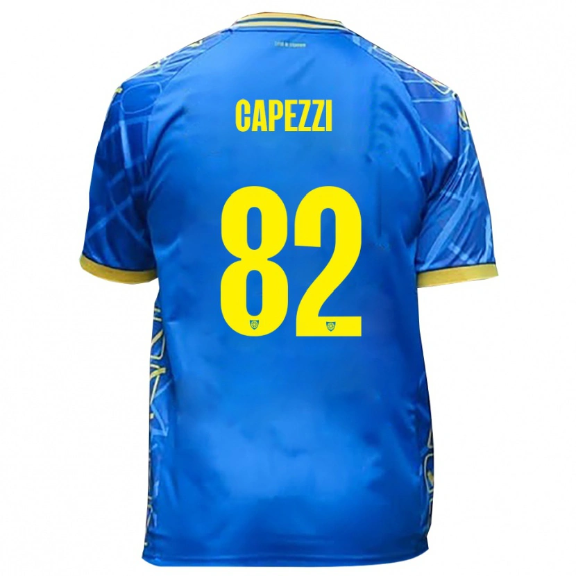 Danxen Kinder Leonardo Capezzi #82 Himmelblau Gelb Heimtrikot Trikot 2025/26 T-Shirt