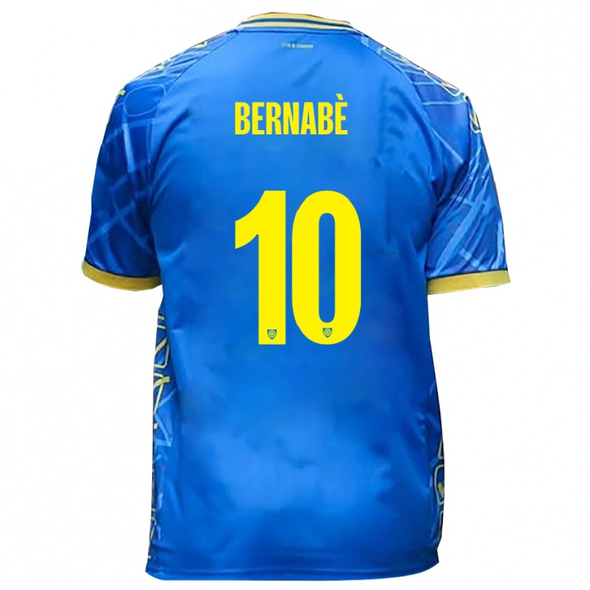 Danxen Kinder Giacomo Bernabè #10 Himmelblau Gelb Heimtrikot Trikot 2025/26 T-Shirt