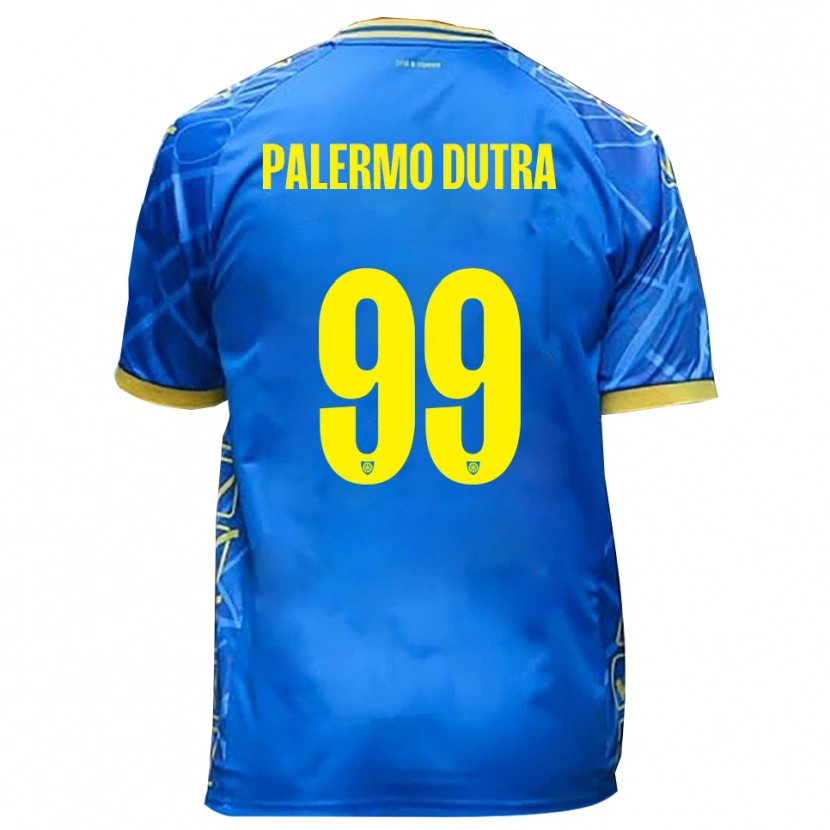 Danxen Kinder Ryduan Palermo Dutra #99 Himmelblau Gelb Heimtrikot Trikot 2025/26 T-Shirt