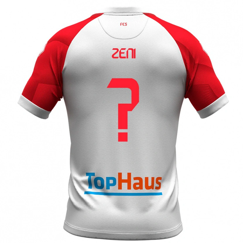 Danxen Kinder Giulio Zeni #0 Weiß Rot Heimtrikot Trikot 2025/26 T-Shirt