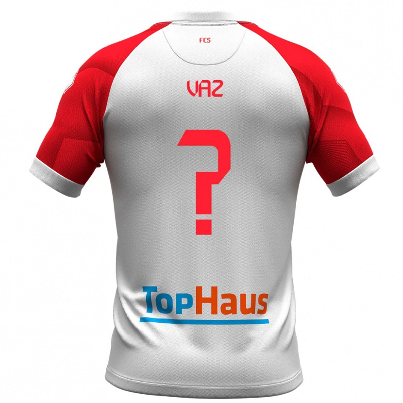 Danxen Kinder Pedro Vaz #0 Weiß Rot Heimtrikot Trikot 2025/26 T-Shirt