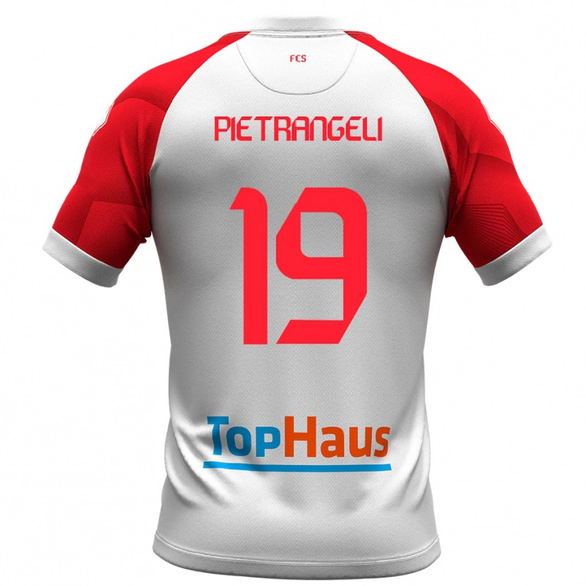 Danxen Kinder Nicola Pietrangeli #19 Weiß Rot Heimtrikot Trikot 2025/26 T-Shirt