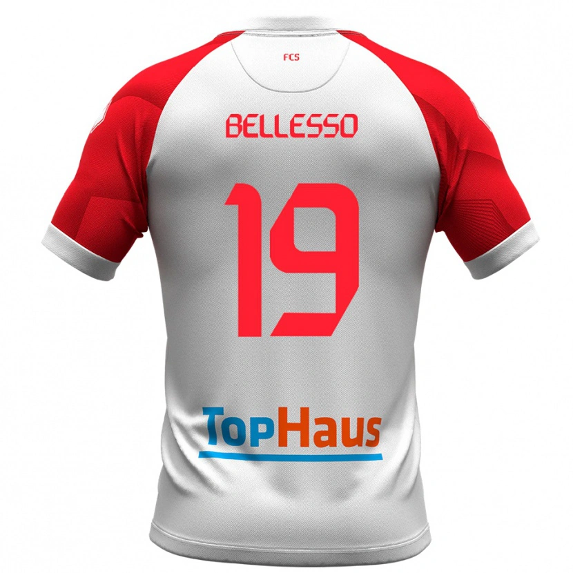 Danxen Kinder Daniele Bellesso #19 Weiß Rot Heimtrikot Trikot 2025/26 T-Shirt