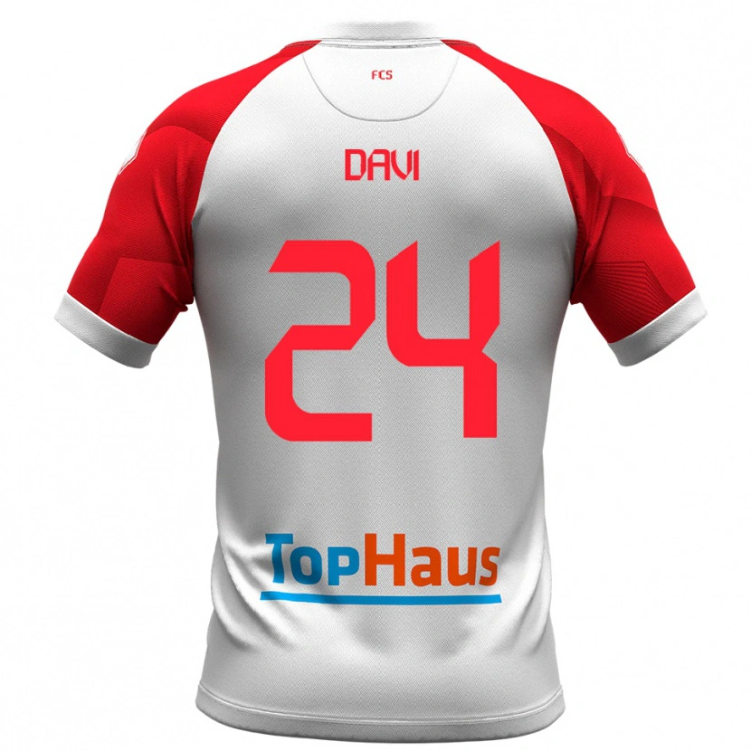 Danxen Kinder Simone Davi #24 Weiß Rot Heimtrikot Trikot 2025/26 T-Shirt