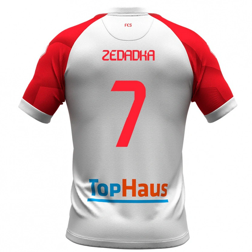 Danxen Kinder Karim Zedadka #7 Weiß Rot Heimtrikot Trikot 2025/26 T-Shirt