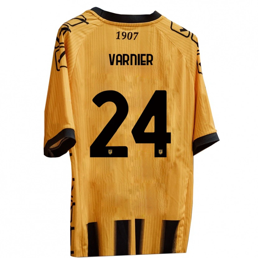 Danxen Kinder Marco Varnier #24 Gelb Schwarz Heimtrikot Trikot 2025/26 T-Shirt