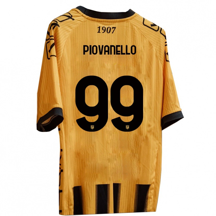 Danxen Kinder Enrico Piovanello #99 Gelb Schwarz Heimtrikot Trikot 2025/26 T-Shirt