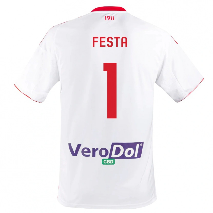 Danxen Kinder Marco Festa #1 Weiß Rot Heimtrikot Trikot 2025/26 T-Shirt