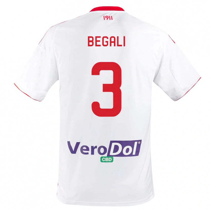 Danxen Kinder Pietro Begali #3 Weiß Rot Heimtrikot Trikot 2025/26 T-Shirt
