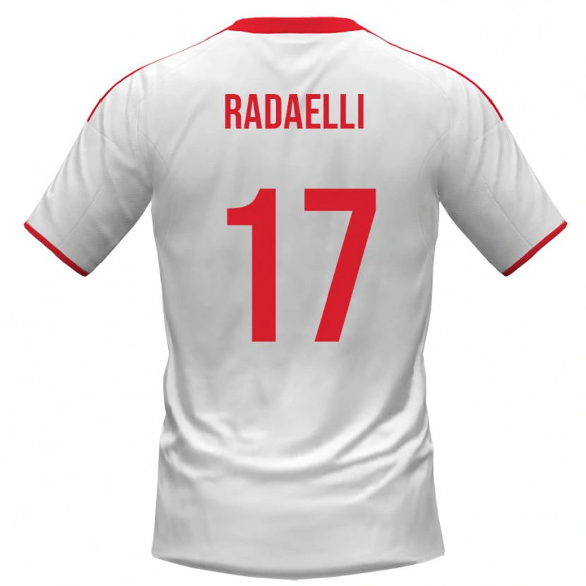Danxen Kinder Nicolò Radaelli #17 Weiß Rot Heimtrikot Trikot 2025/26 T-Shirt
