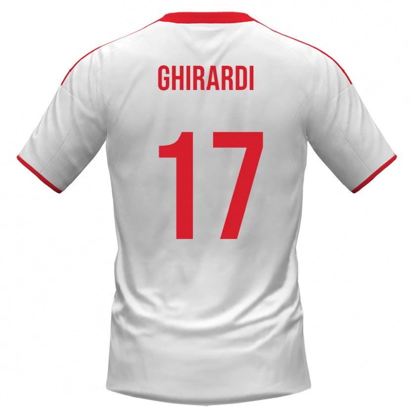 Danxen Kinder Andrea Ghirardi #17 Weiß Rot Heimtrikot Trikot 2025/26 T-Shirt