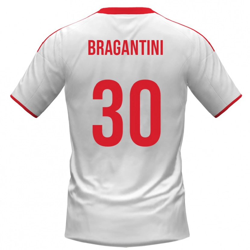 Danxen Kinder Davide Bragantini #30 Weiß Rot Heimtrikot Trikot 2025/26 T-Shirt