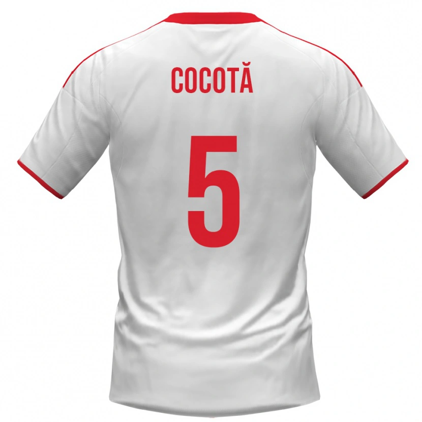 Danxen Kinder Dorian Cocotă #5 Weiß Rot Heimtrikot Trikot 2025/26 T-Shirt