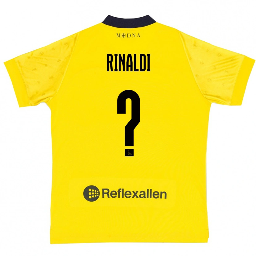 Danxen Kinder Joshua Rinaldi #0 Gelb Marineblau Heimtrikot Trikot 2025/26 T-Shirt