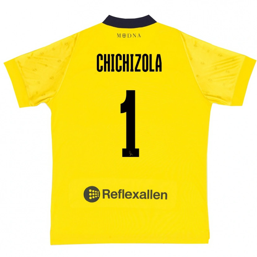 Danxen Kinder Leandro Chichizola #1 Gelb Marineblau Heimtrikot Trikot 2025/26 T-Shirt