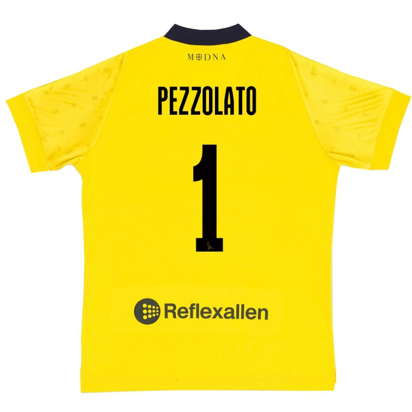 Danxen Kinder Michele Pezzolato #1 Gelb Marineblau Heimtrikot Trikot 2025/26 T-Shirt