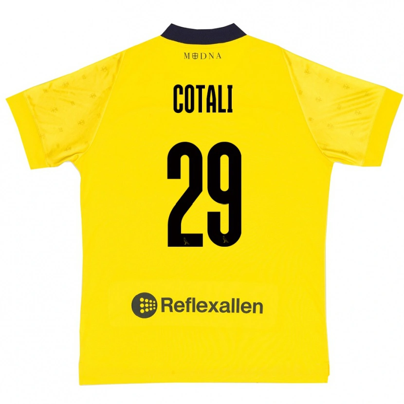 Danxen Kinder Matteo Cotali #29 Gelb Marineblau Heimtrikot Trikot 2025/26 T-Shirt