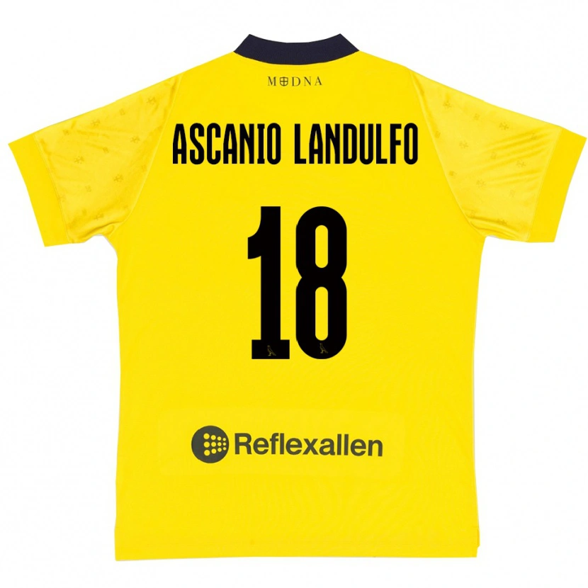 Danxen Kinder Gabriele Ascanio Landulfo #18 Gelb Marineblau Heimtrikot Trikot 2025/26 T-Shirt