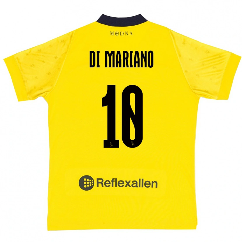 Danxen Kinder Francesco Di Mariano #10 Gelb Marineblau Heimtrikot Trikot 2025/26 T-Shirt