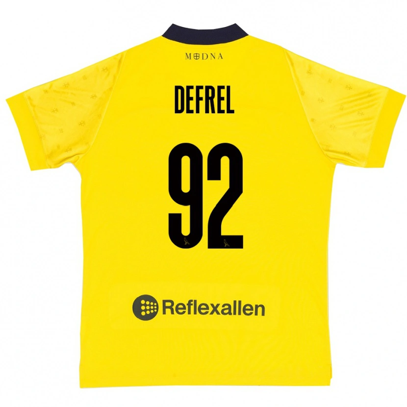 Danxen Kinder Grégoire Defrel #92 Gelb Marineblau Heimtrikot Trikot 2025/26 T-Shirt