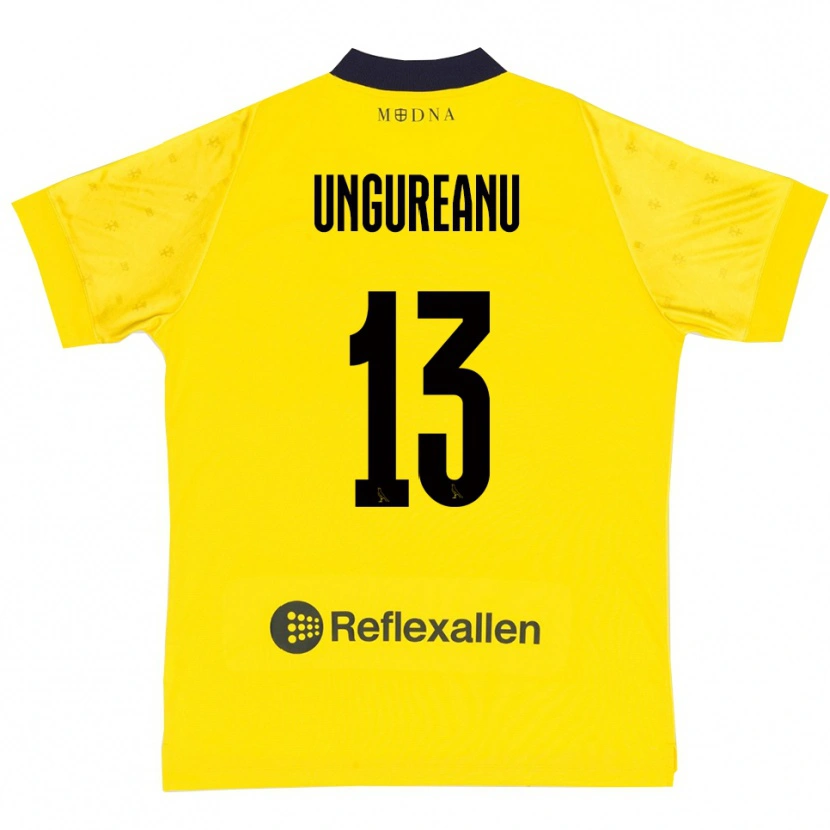 Danxen Kinder Eduard Ungureanu #13 Gelb Marineblau Heimtrikot Trikot 2025/26 T-Shirt
