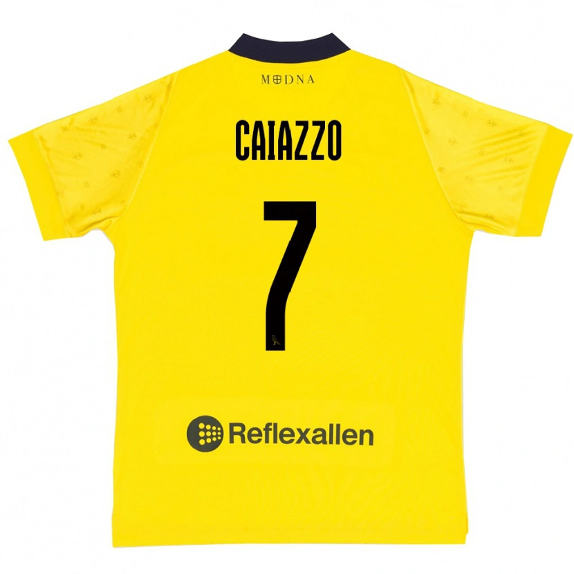 Danxen Kinder Antonio Caiazzo #7 Gelb Marineblau Heimtrikot Trikot 2025/26 T-Shirt
