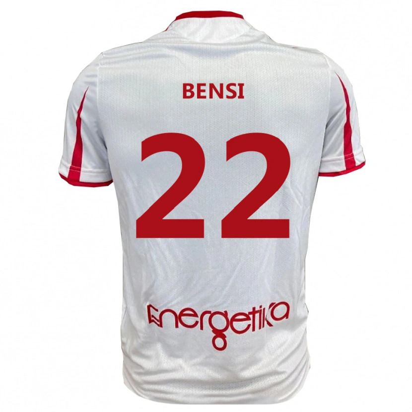 Danxen Kinder Nicolò Bensi #22 Weiß Rot Heimtrikot Trikot 2025/26 T-Shirt