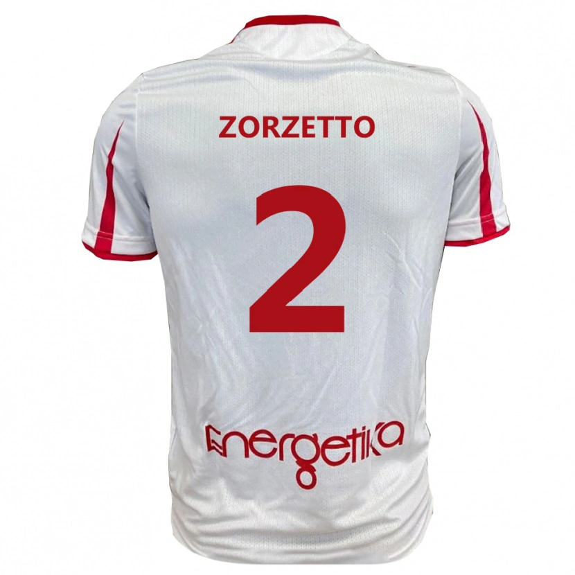 Danxen Kinder Marco Zorzetto #2 Weiß Rot Heimtrikot Trikot 2025/26 T-Shirt