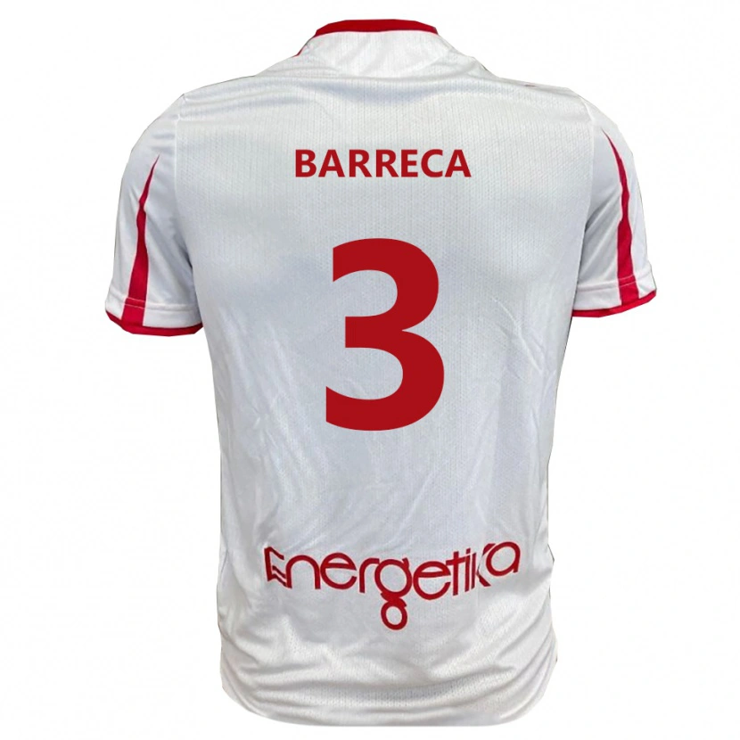 Danxen Kinder Antonio Barreca #3 Weiß Rot Heimtrikot Trikot 2025/26 T-Shirt